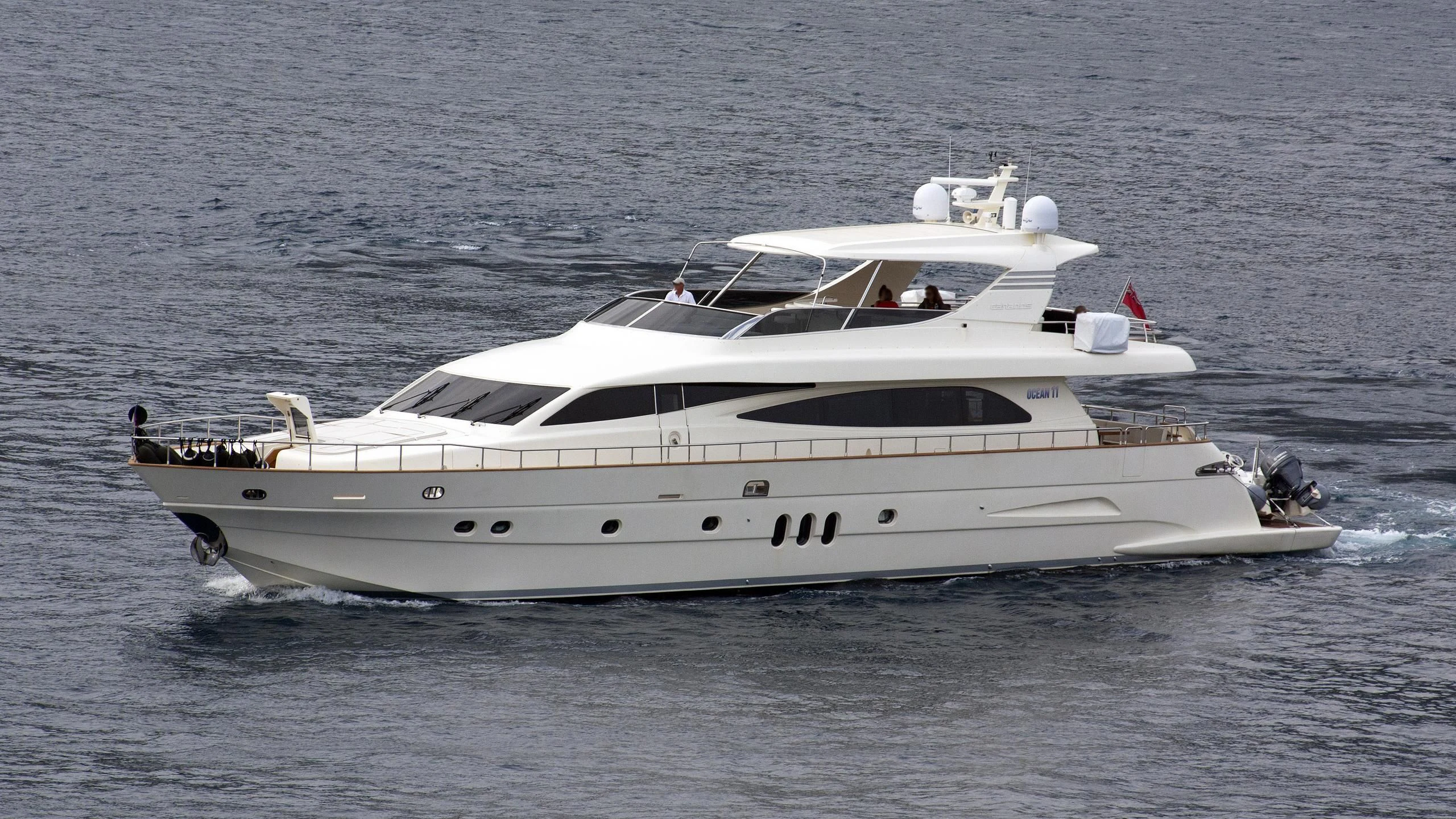 a white yacht in the water aboard OCEAN DELTA 11 Yacht for Sale