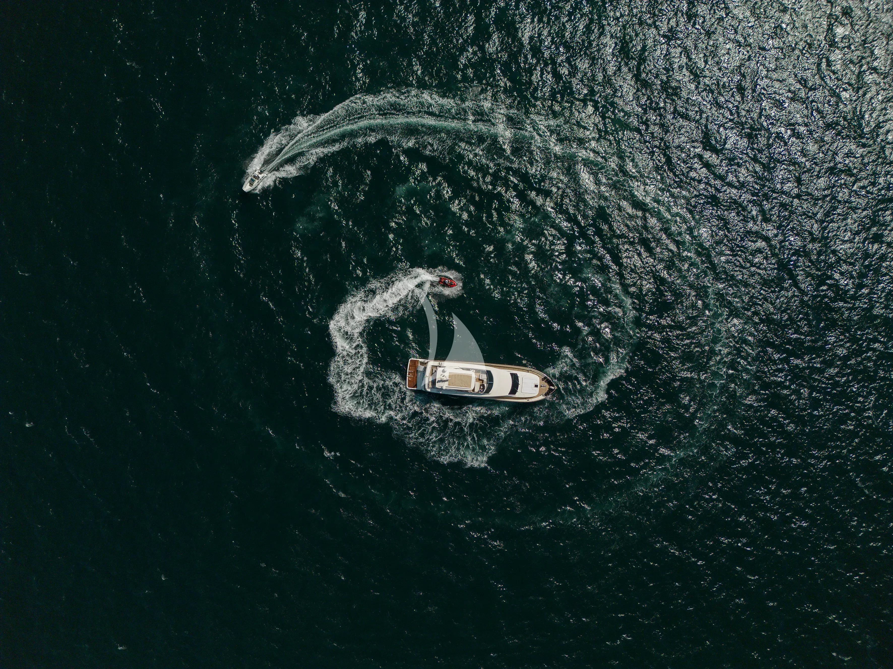 a person on a boat in the water aboard OCEAN DELTA 11 Yacht for Sale