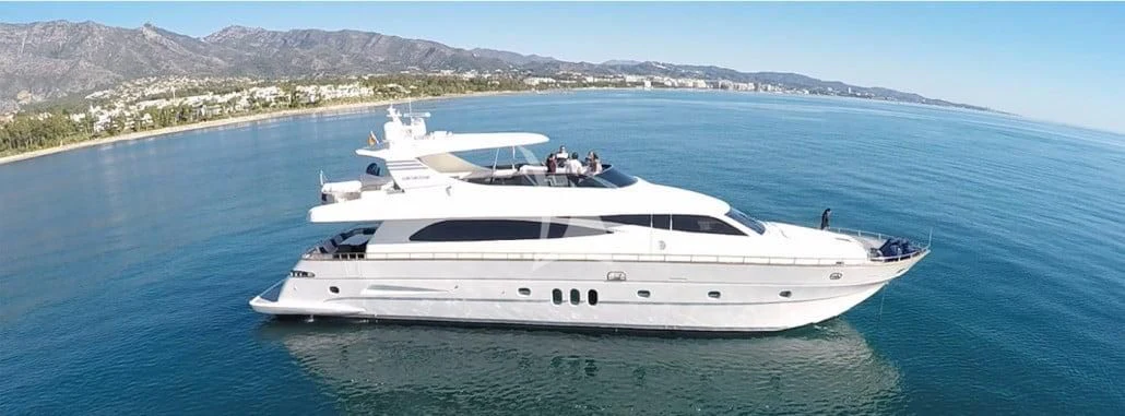 a white yacht on the water aboard OCEAN DELTA 11 Yacht for Sale