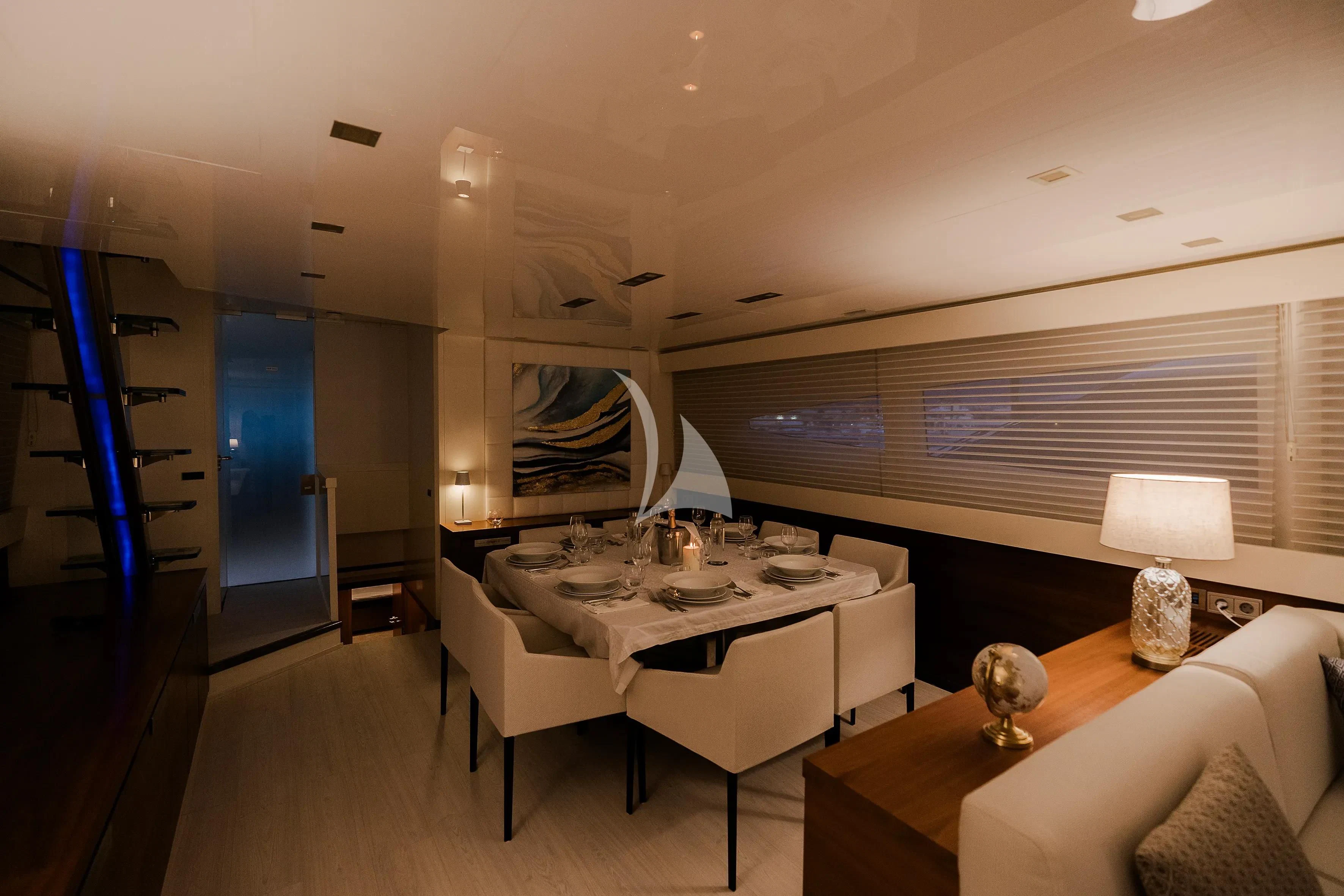 a modern looking kitchen aboard OCEAN DELTA 11 Yacht for Sale