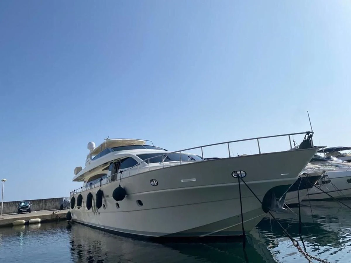 a boat docked at a pier aboard OCEAN DELTA 11 Yacht for Sale
