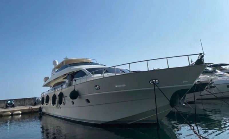 a boat docked at a pier aboard OCEAN DELTA 11 Yacht for Sale