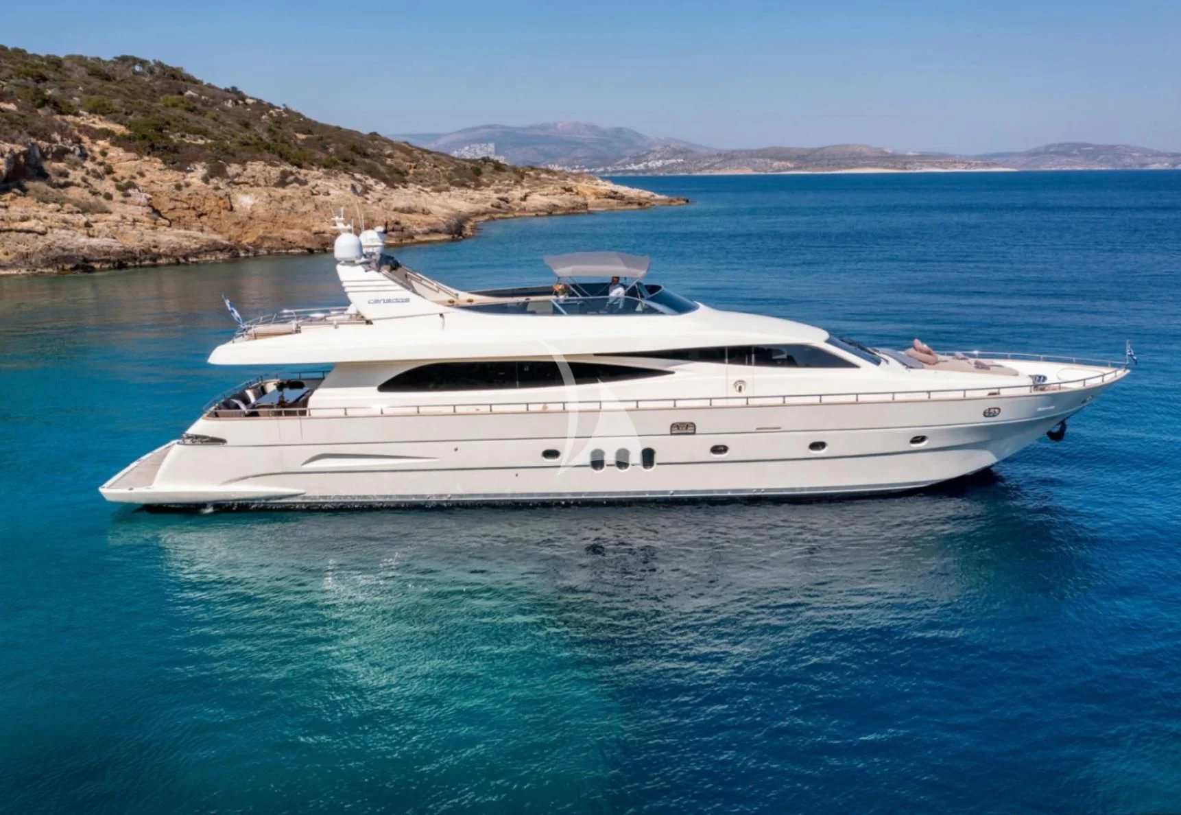 a white yacht in the water aboard OCEAN DELTA 11 Yacht for Sale