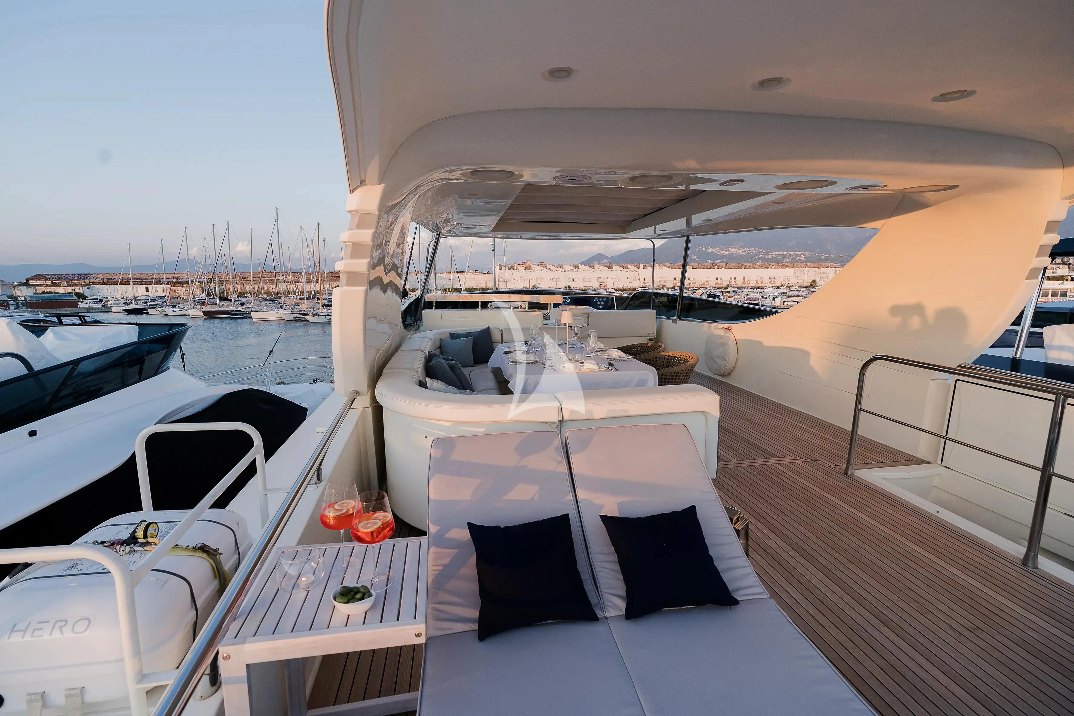 a boat on a deck aboard OCEAN DELTA 11 Yacht for Sale