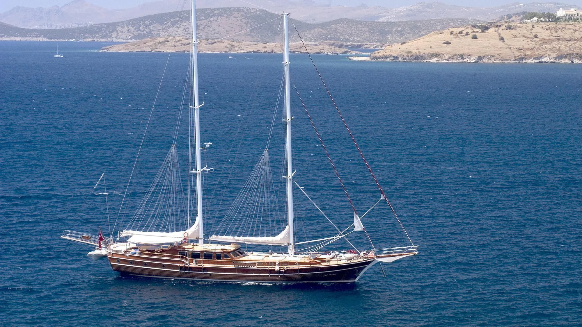 a boat on the water aboard QUEEN OF KARIA Yacht for Sale