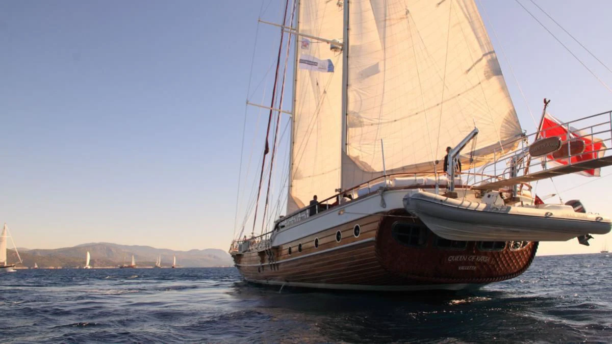 a sailboat on the water aboard QUEEN OF KARIA Yacht for Sale