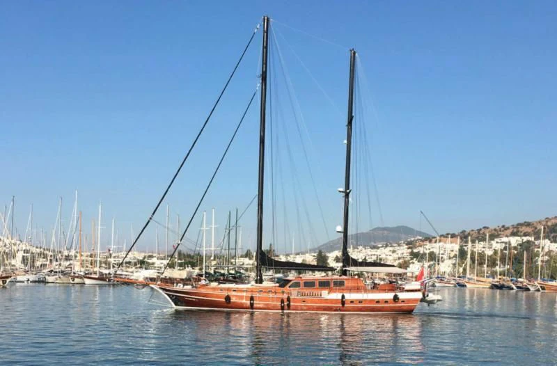 a boat on the water aboard QUEEN OF KARIA Yacht for Sale