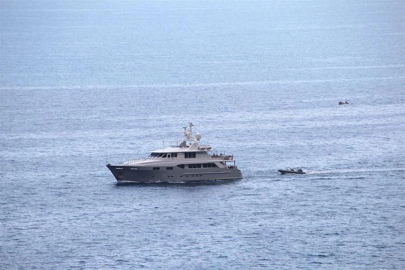 a boat in the water aboard CHRISTINA G Yacht for Charter