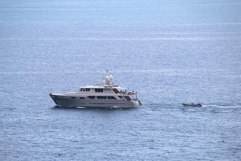 a boat in the water aboard CHRISTINA G Yacht for Charter