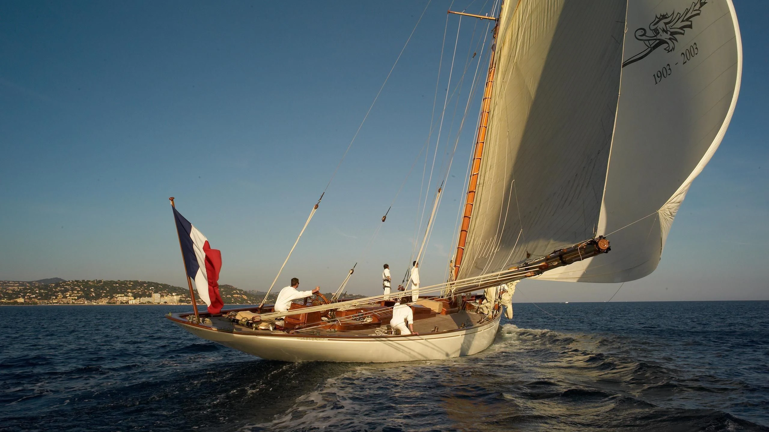 a sailboat on the water aboard MOONBEAM OF FIFE III Yacht for Sale