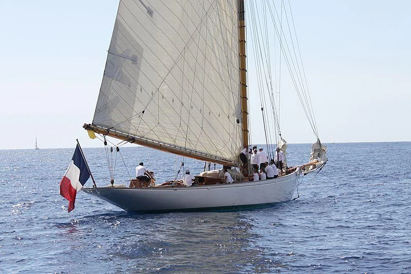 a sailboat with people on it aboard MOONBEAM OF FIFE III Yacht for Sale