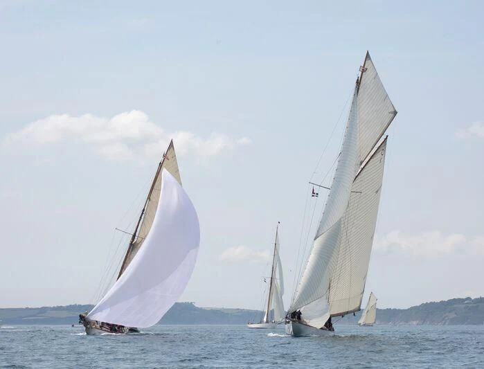 a group of sailboats on the water aboard MOONBEAM OF FIFE III Yacht for Sale