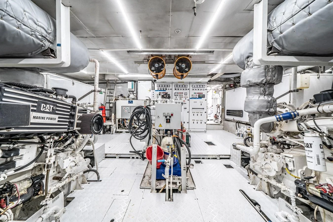 a room with machinery and equipment aboard RELENTLESS Yacht for Sale