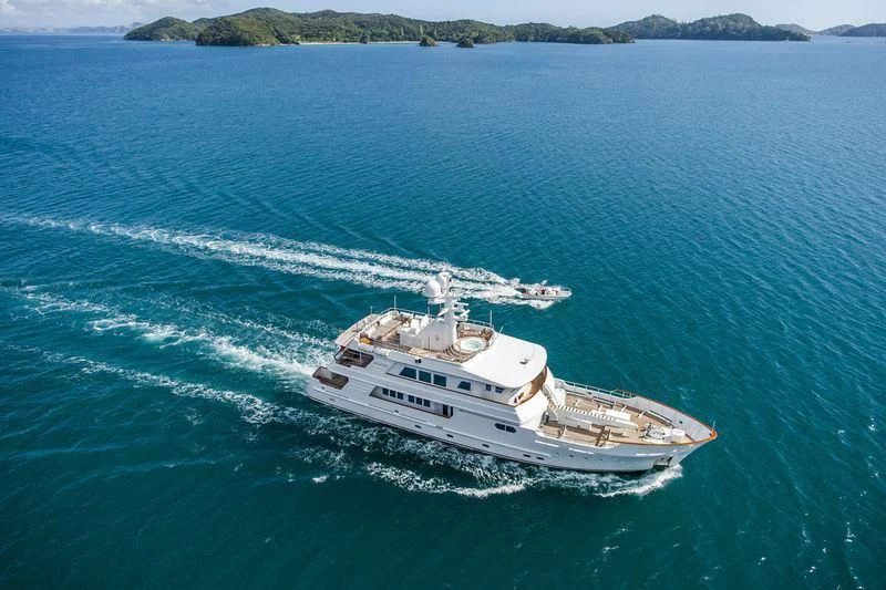 a boat on the water aboard RELENTLESS Yacht for Sale