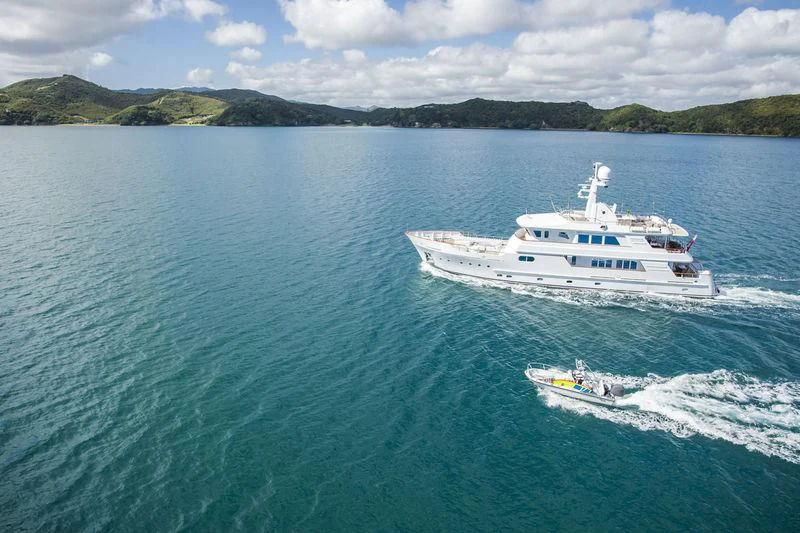 a boat on the water aboard RELENTLESS Yacht for Sale