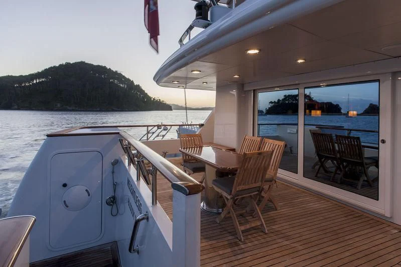 a boat on a body of water aboard RELENTLESS Yacht for Sale