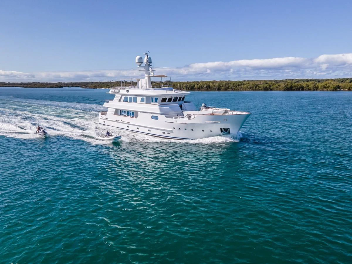 a boat on the water aboard RELENTLESS Yacht for Sale