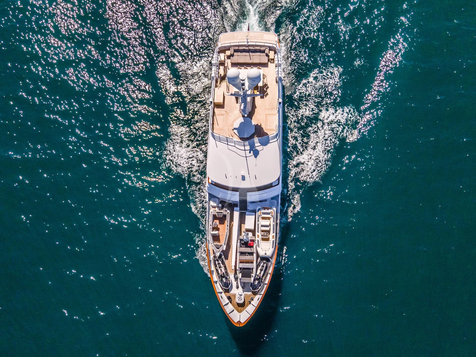 a ship in the water aboard RELENTLESS Yacht for Sale