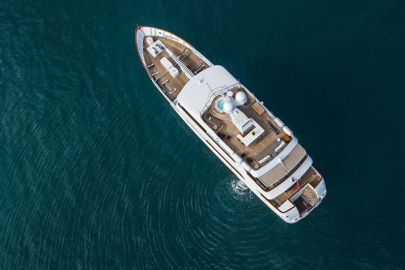a ship on the water aboard RELENTLESS Yacht for Sale