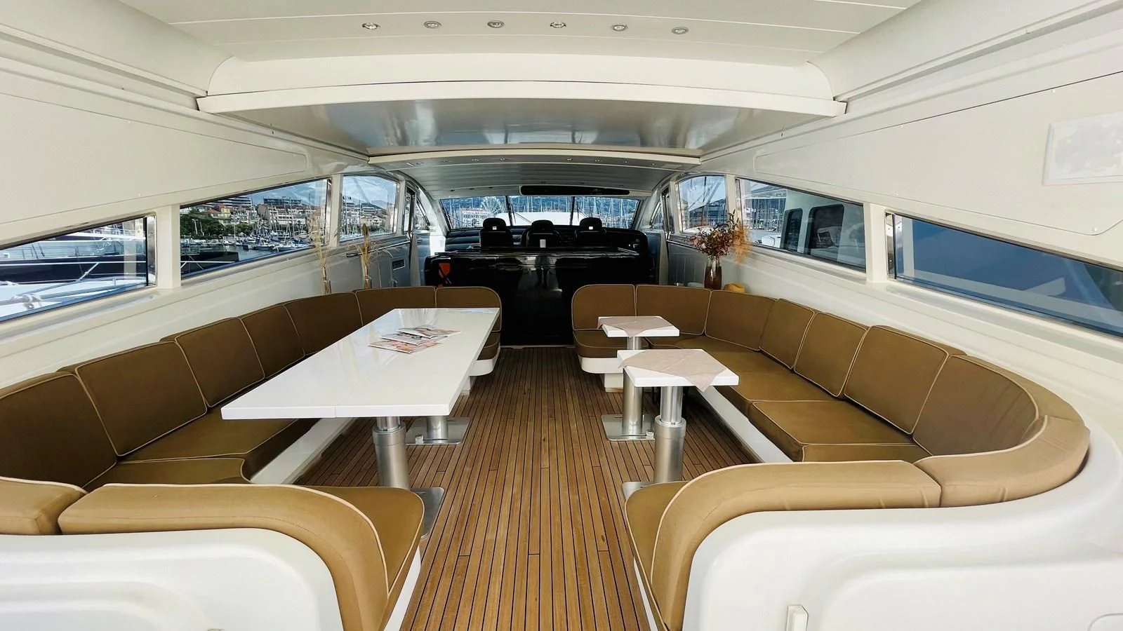 inside of a train aboard NOTORIOUS Yacht for Sale