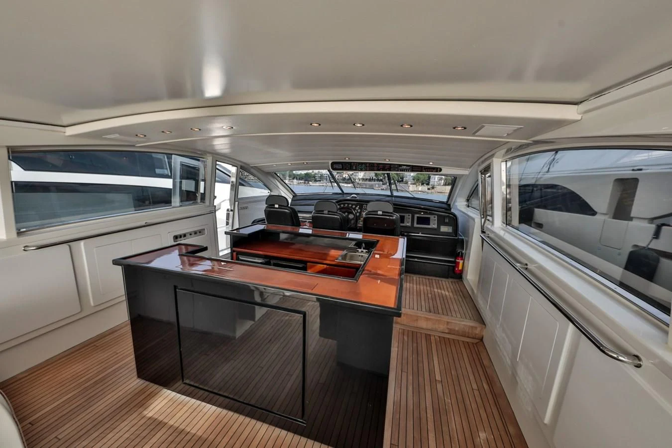 inside of a vehicle aboard NOTORIOUS Yacht for Sale