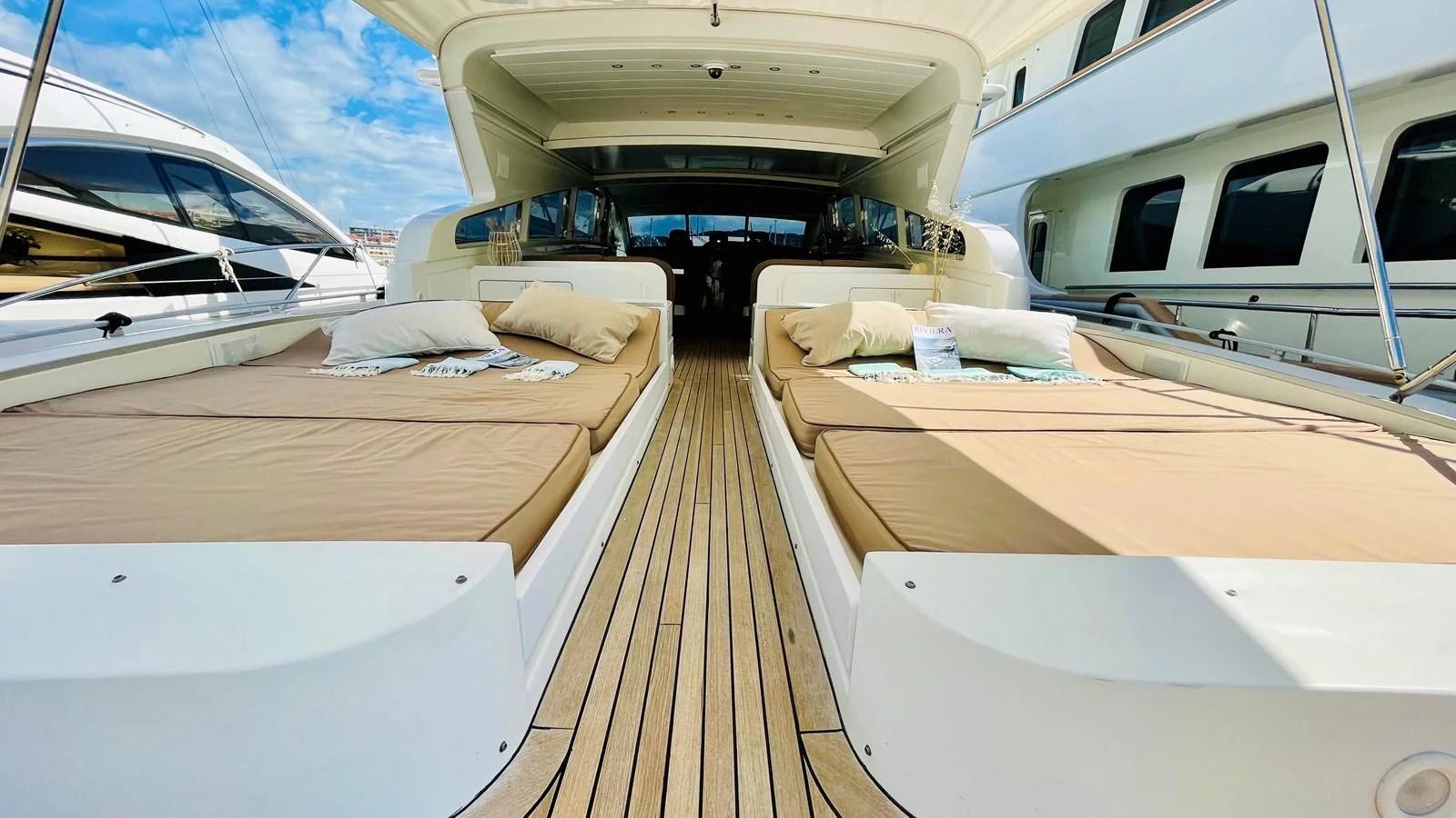 a boat on the water aboard NOTORIOUS Yacht for Sale