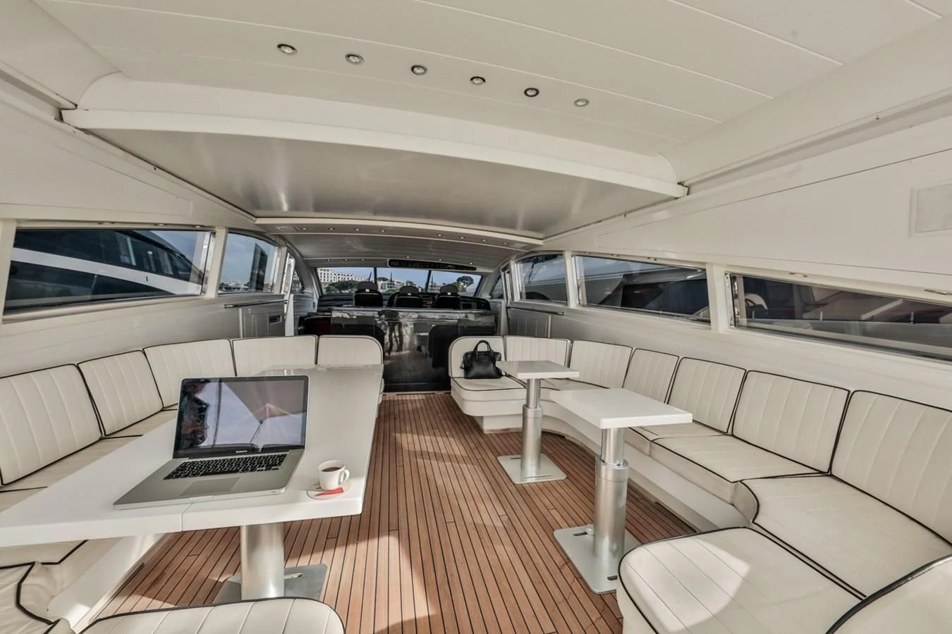 inside of a boat aboard NOTORIOUS Yacht for Sale