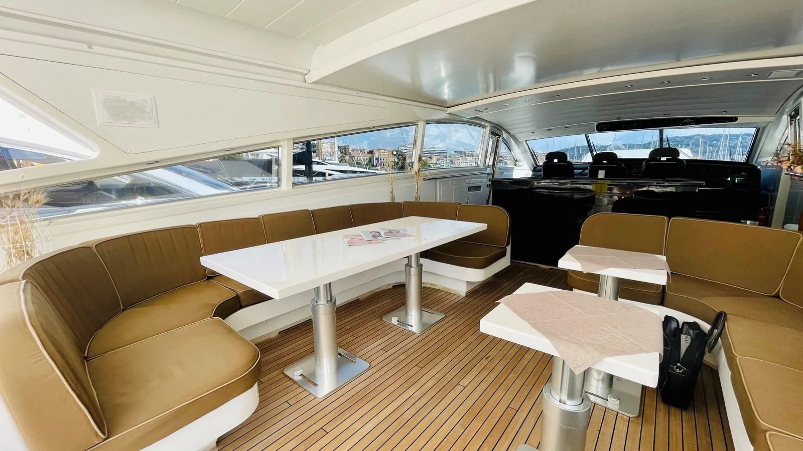 inside of a boat aboard NOTORIOUS Yacht for Sale