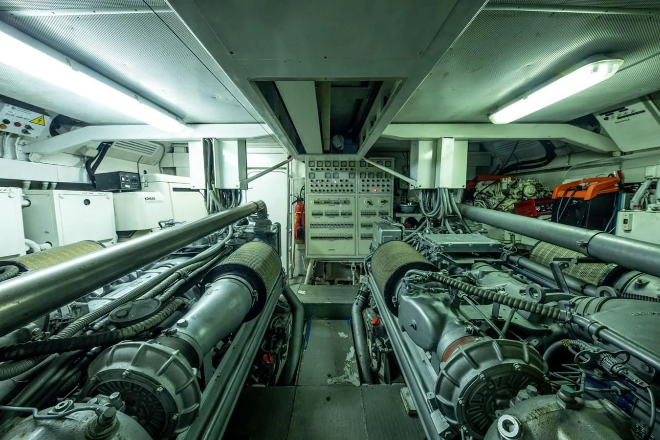 a large room with machinery aboard NOTORIOUS Yacht for Sale
