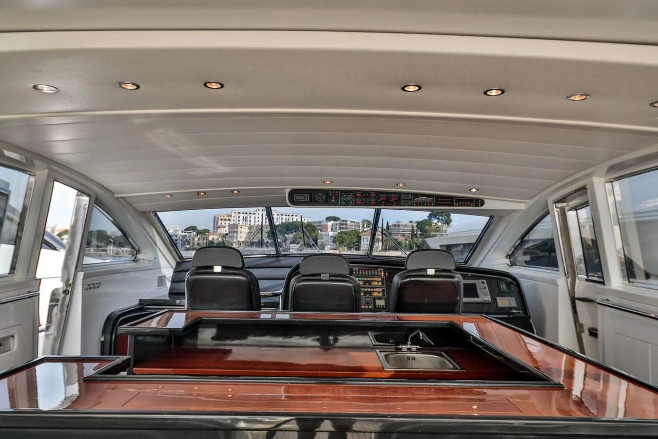 inside of a car aboard NOTORIOUS Yacht for Sale
