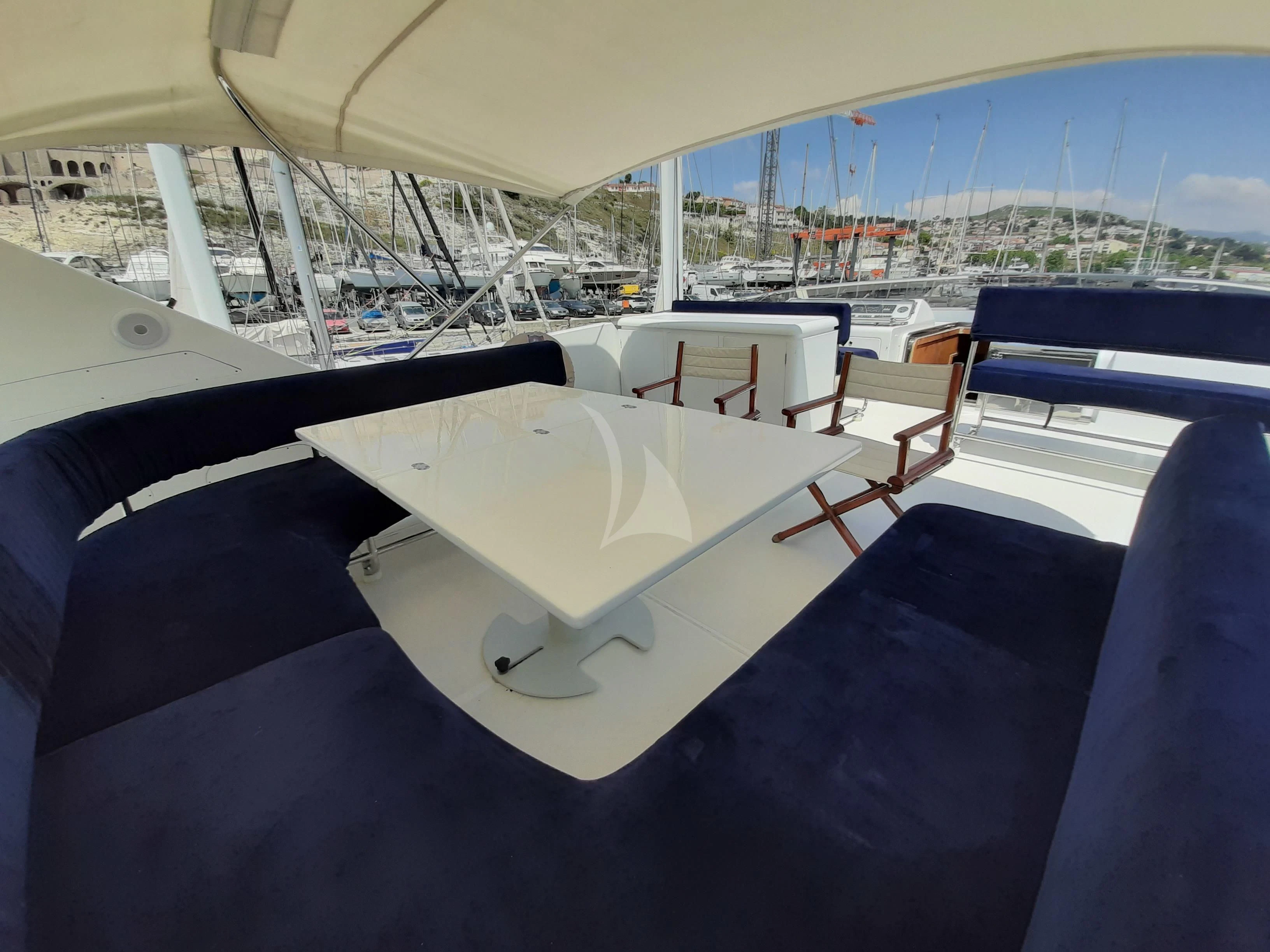 a boat on the water aboard OLA Yacht for Charter