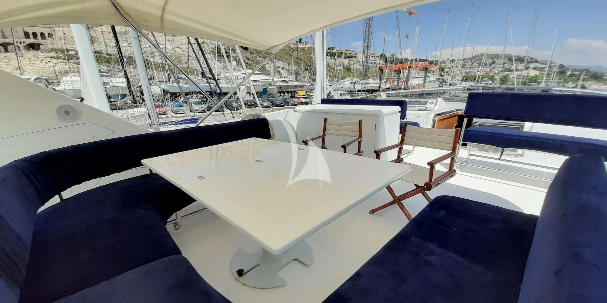 a boat on the water aboard OLA Yacht for Charter