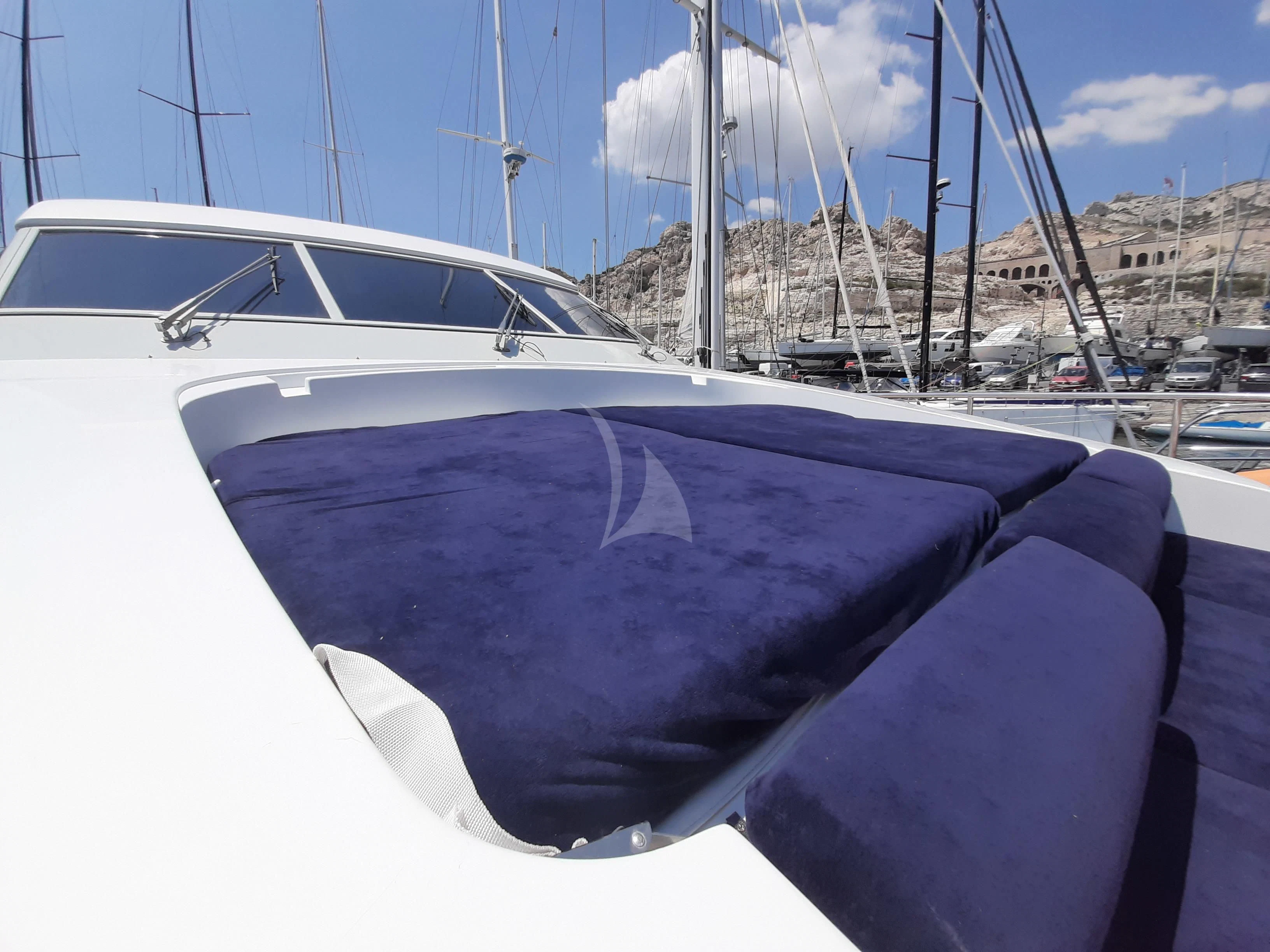 a boat on the water aboard OLA Yacht for Charter