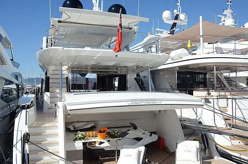 a boat docked at a pier aboard OLIVIA RB Yacht for Sale