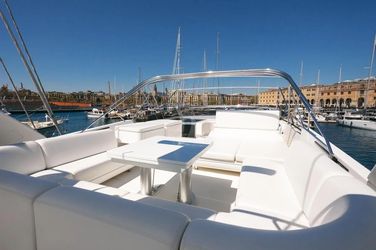 a boat in a harbor aboard GOTA Yacht for Sale
