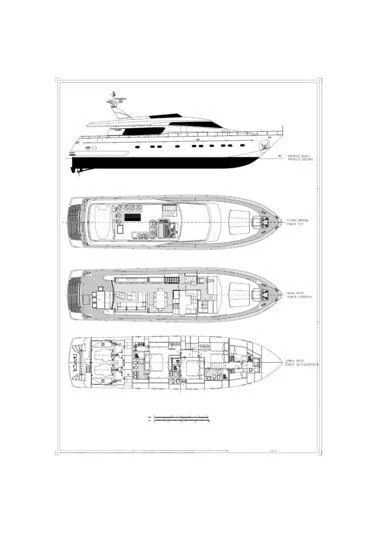 diagram, engineering drawing aboard GOTA Yacht for Sale