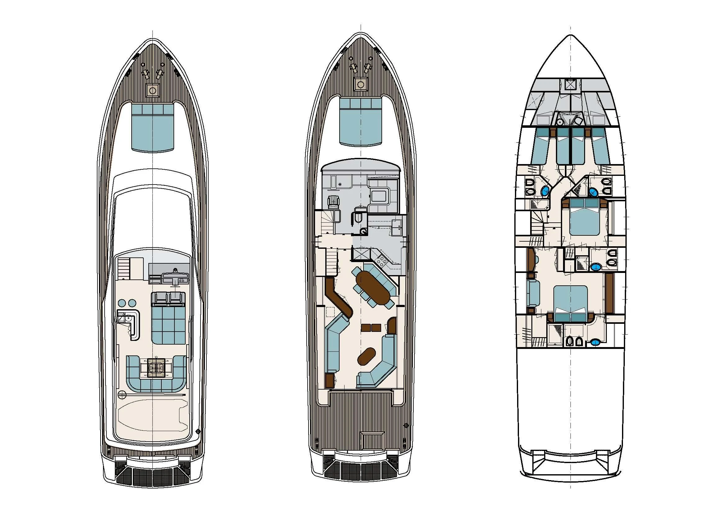 engineering drawing aboard GOTA Yacht for Sale