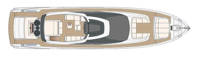 a close-up of a white car aboard RIVA FOLGORE 88/24 Yacht for Sale