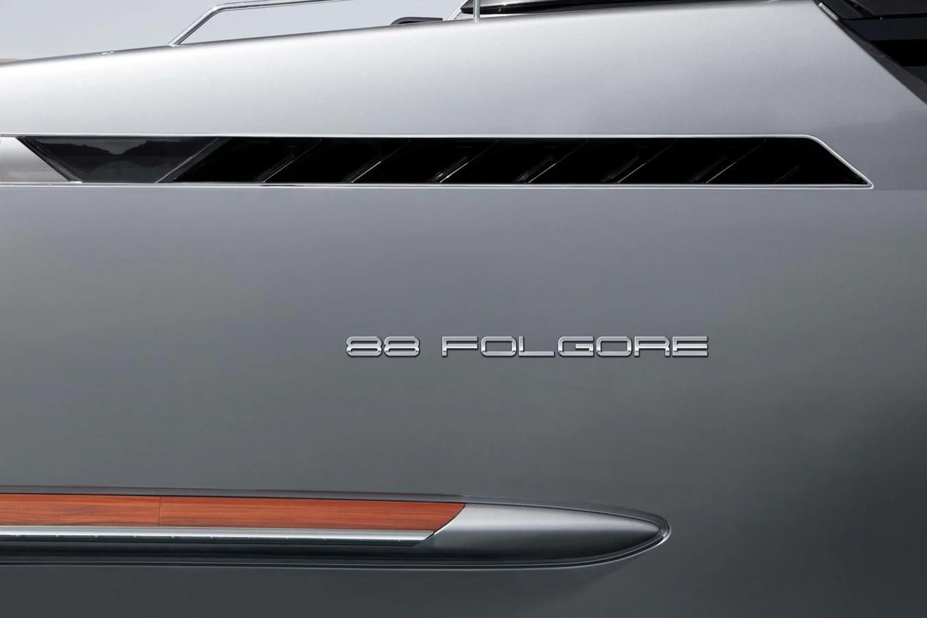 the side of a car aboard RIVA FOLGORE 88/24 Yacht for Sale