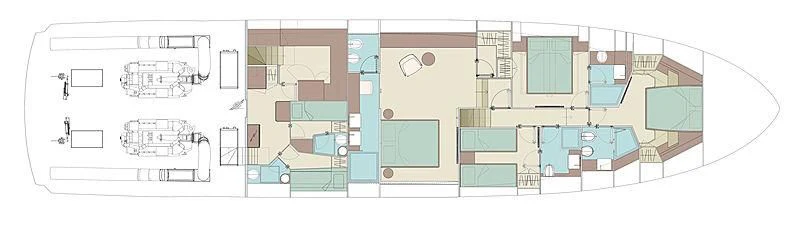 diagram aboard RIVA FOLGORE 88/24 Yacht for Sale