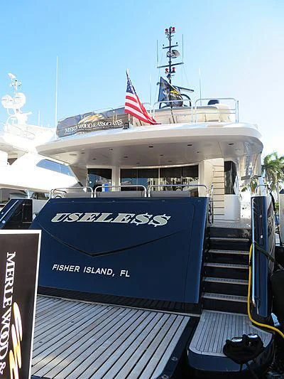 a boat with a flag on the front aboard SEAHORSE Yacht for Sale