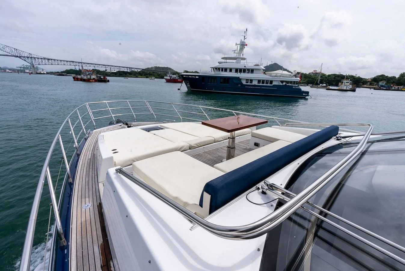 a boat on the water aboard PRIVE Yacht for Sale