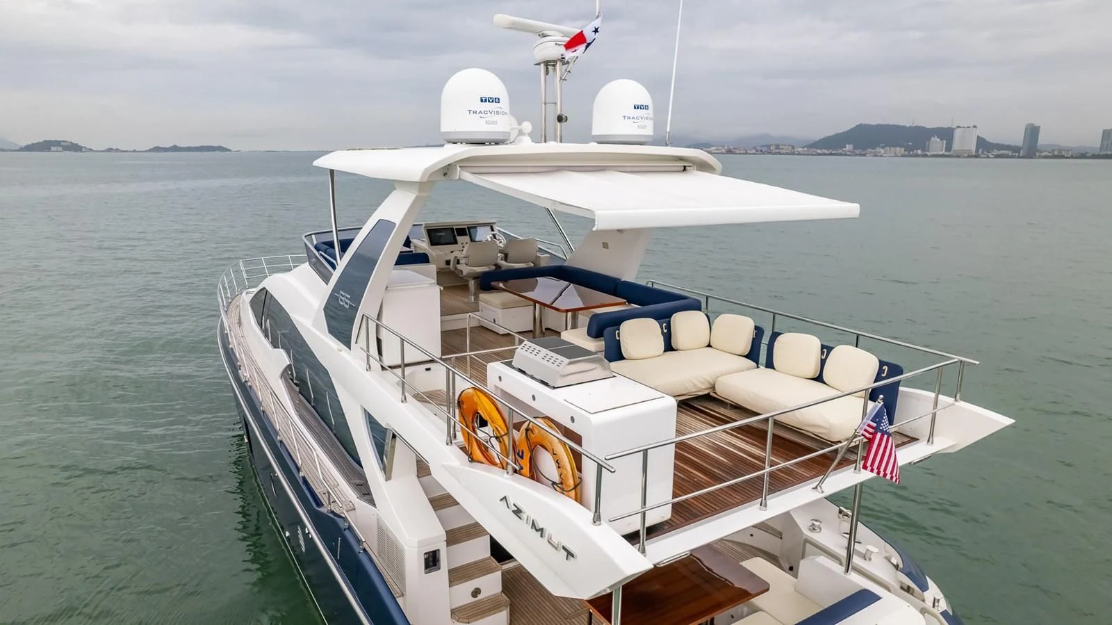 a boat in the water aboard PRIVE Yacht for Sale