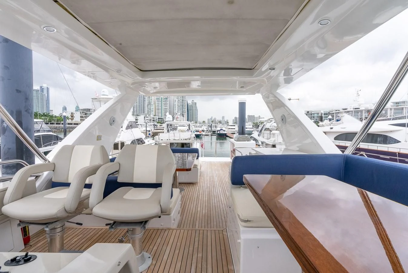 inside of a boat aboard PRIVE Yacht for Sale