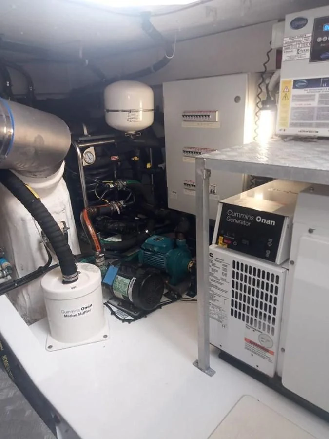 a machine with a large metal cylinder aboard PRIVE Yacht for Sale