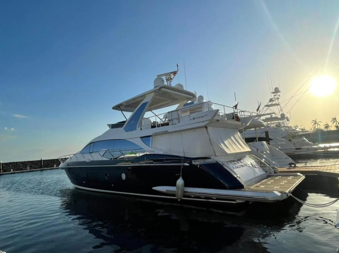 a boat on the water aboard PRIVE Yacht for Sale