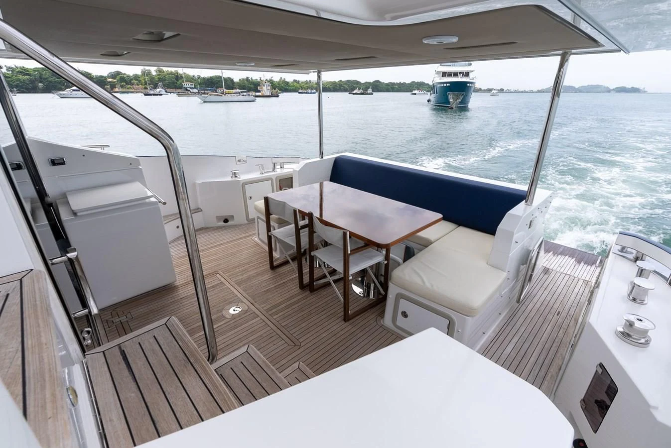 a boat on the water aboard PRIVE Yacht for Sale