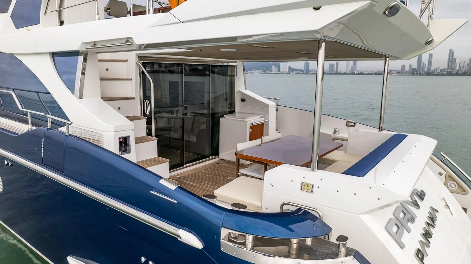 a boat on the water aboard PRIVE Yacht for Sale