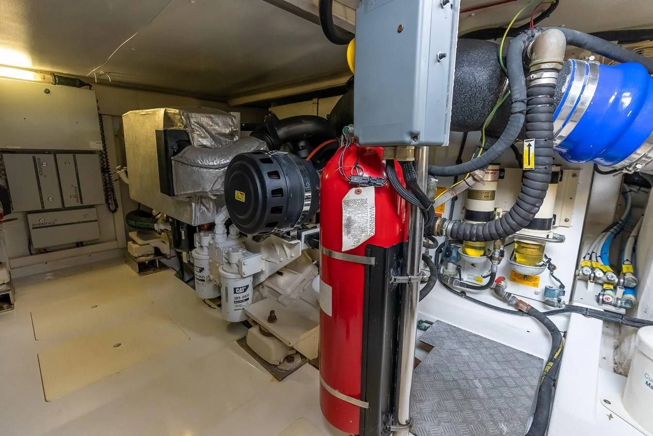 a room with machinery aboard PRIVE Yacht for Sale