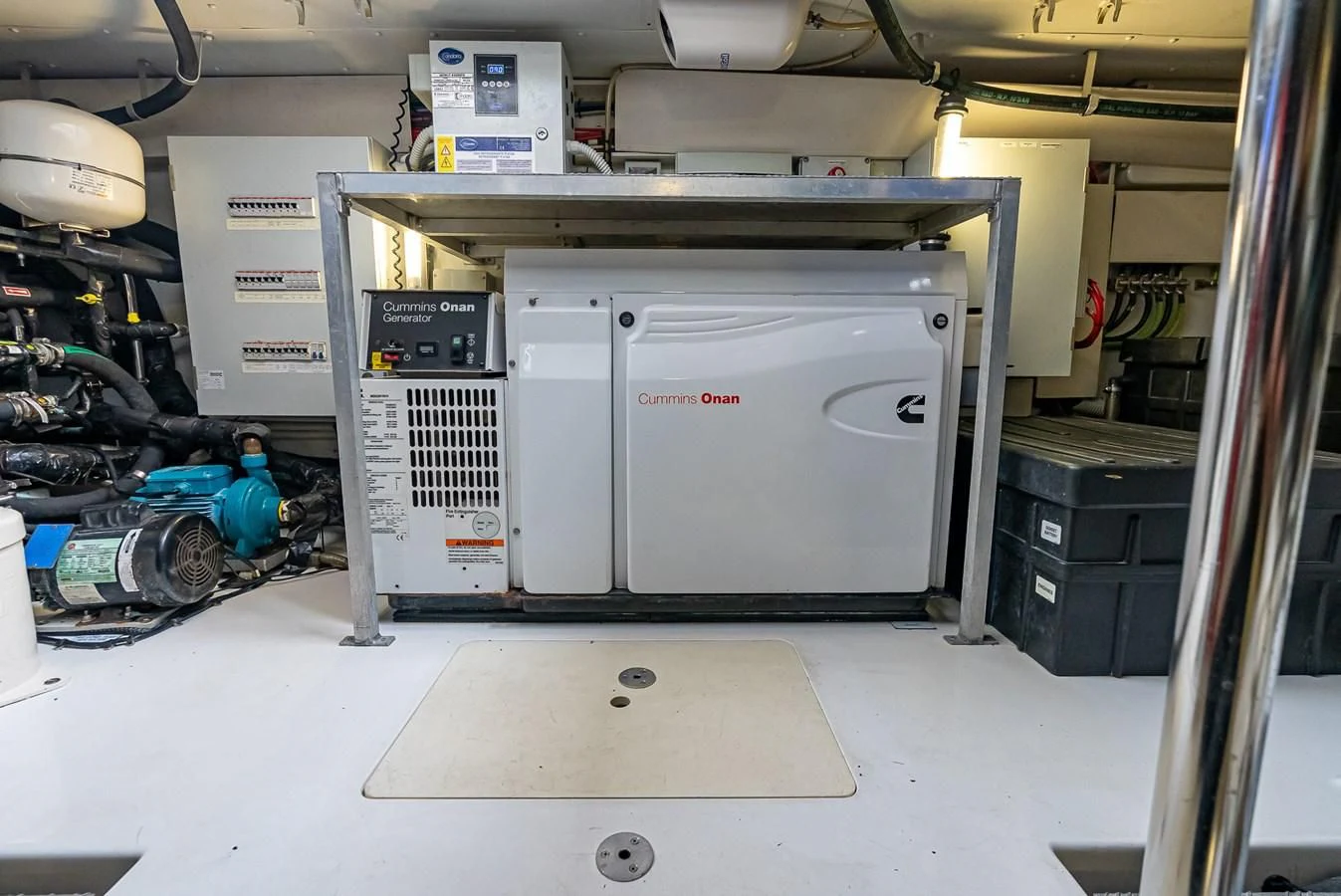 a machine in a room aboard PRIVE Yacht for Sale